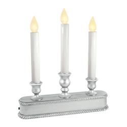9737115 No Scent Brushed Silver Auto Sensor Candle, 10 In.