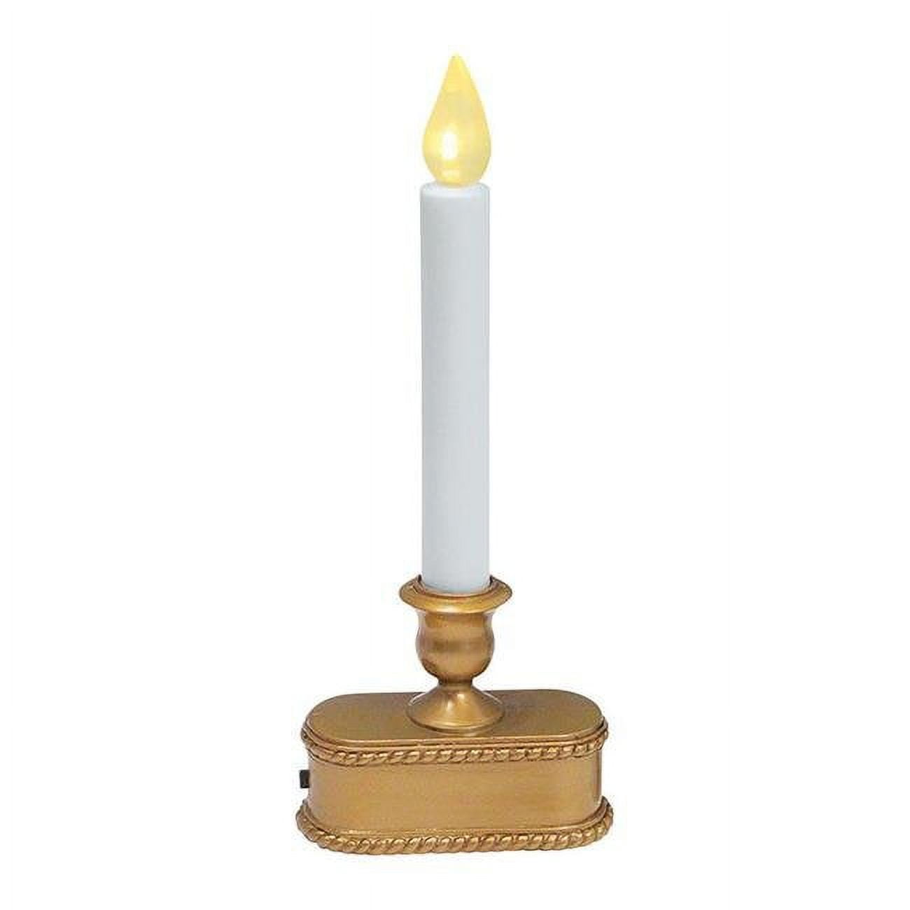 9737123 No Scent Brushed Gold Auto Sensor Candle, 9 In.