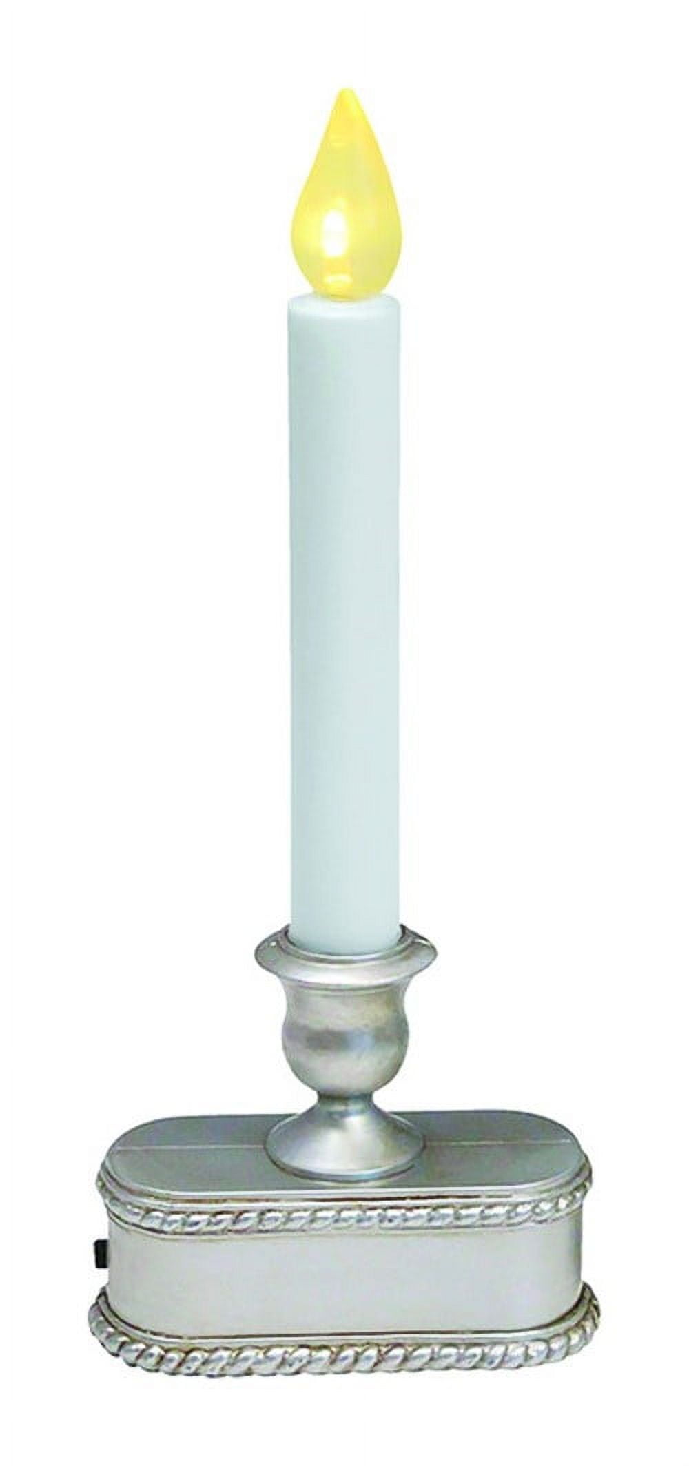 9737131 No Scent Brushed Silver Auto Sensor Candle, 9 In.