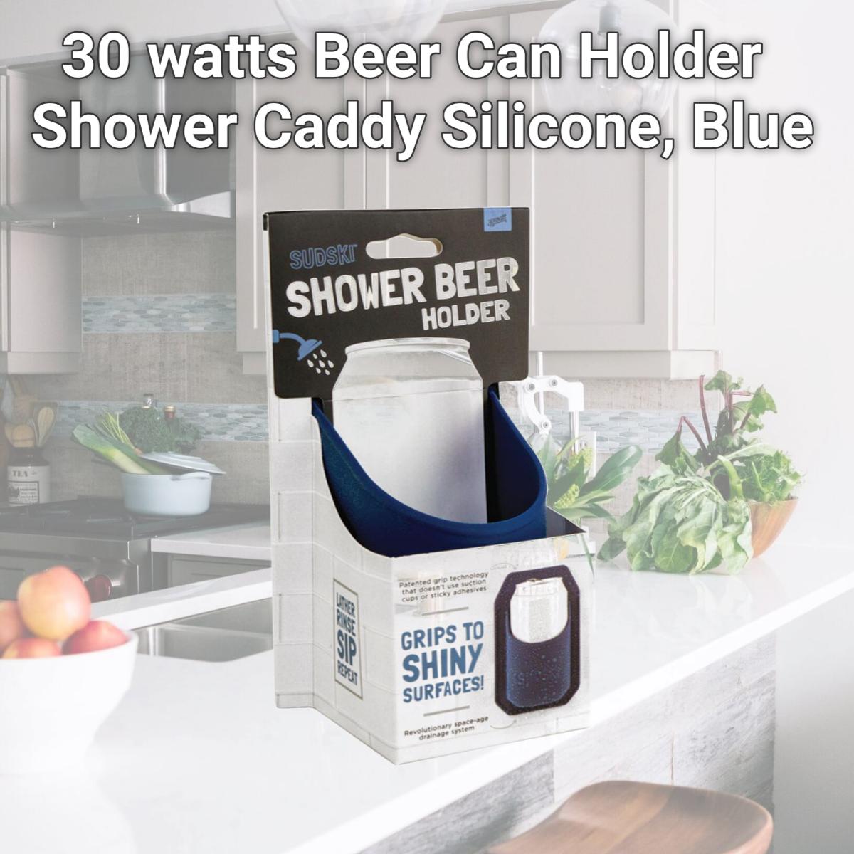 Picture of Sudski 6725105 30 watts Beer Can Holder Shower Caddy Silicone, Blue