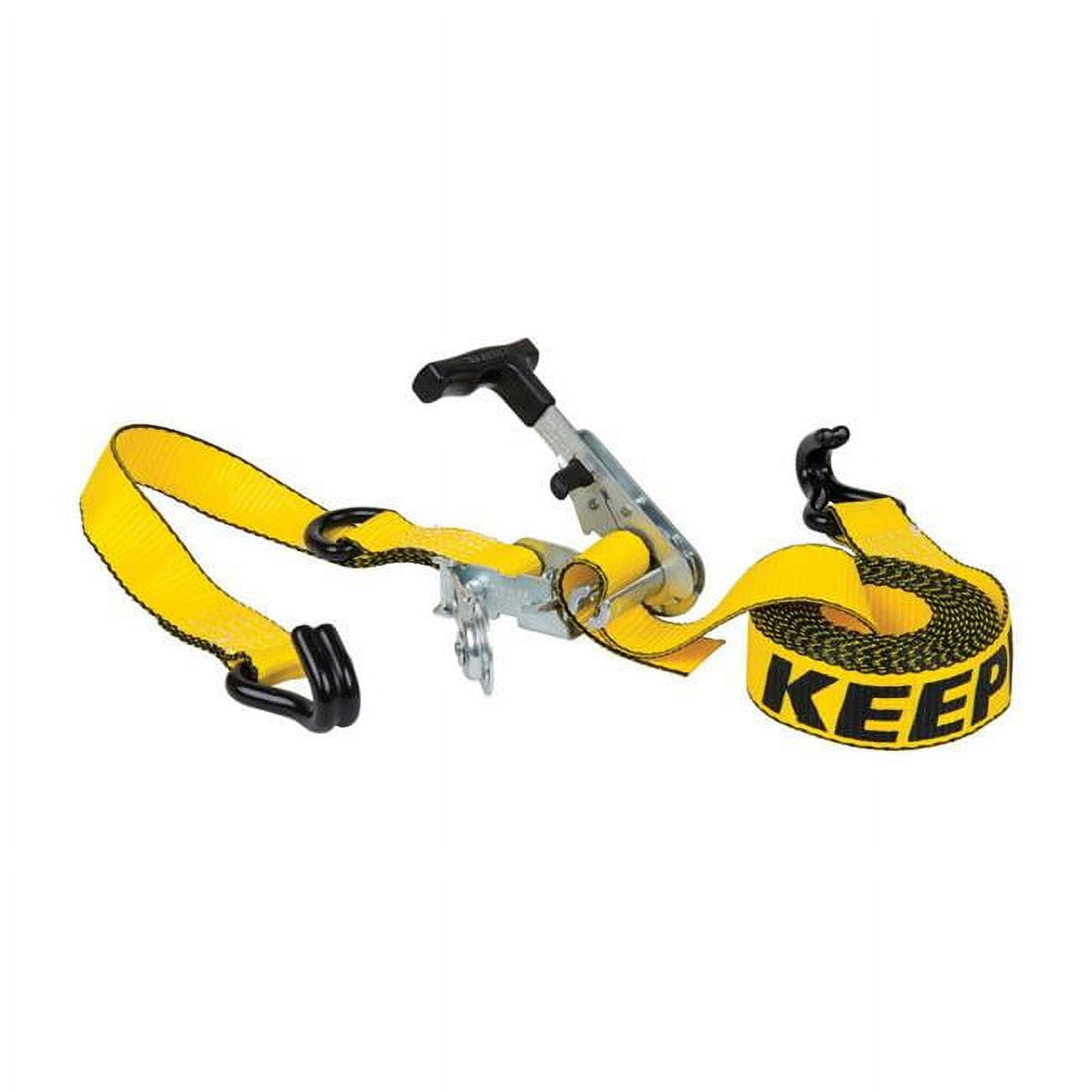 8015812 1.5 In. X 14 Ft. Yellow Tie Down With Ratchet - 1467 Lbs
