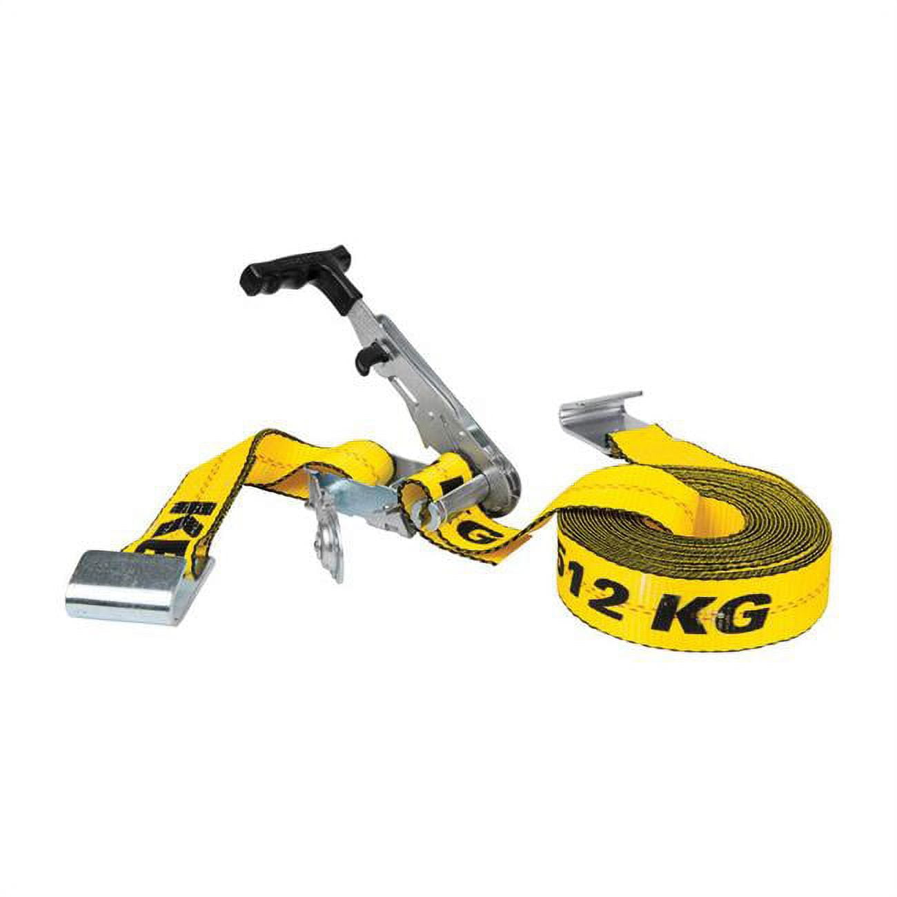 8015814 2 In. X 27 Ft. Yellow Flat Tie Down With Ratchet - 3333 Lbs