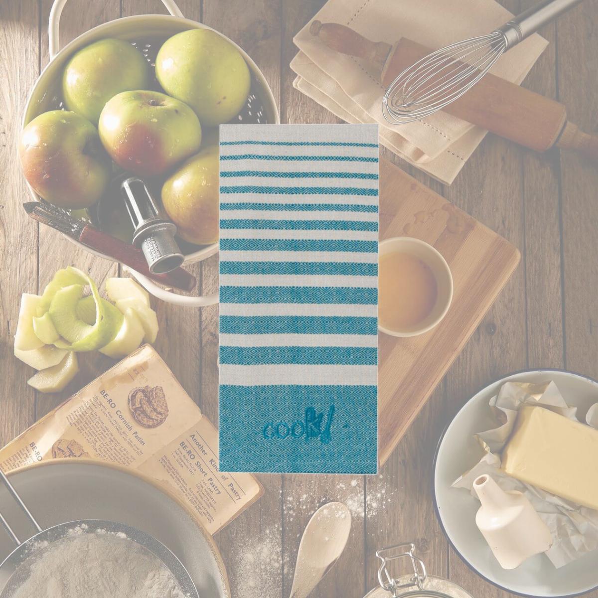Picture of Kay Dee 6662316 18 x 28 in. Teal Cotton Tea Towel - Pack of 6