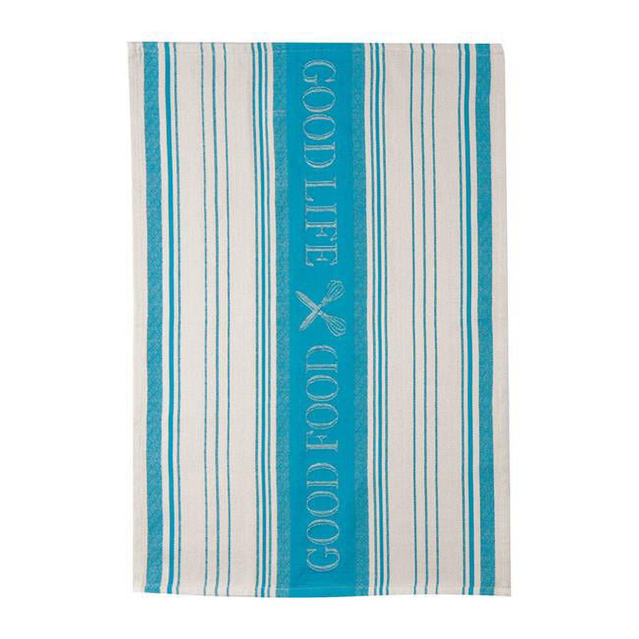 6662431 18 X 28 In. Teal Cotton Tea Towel - Pack Of 6