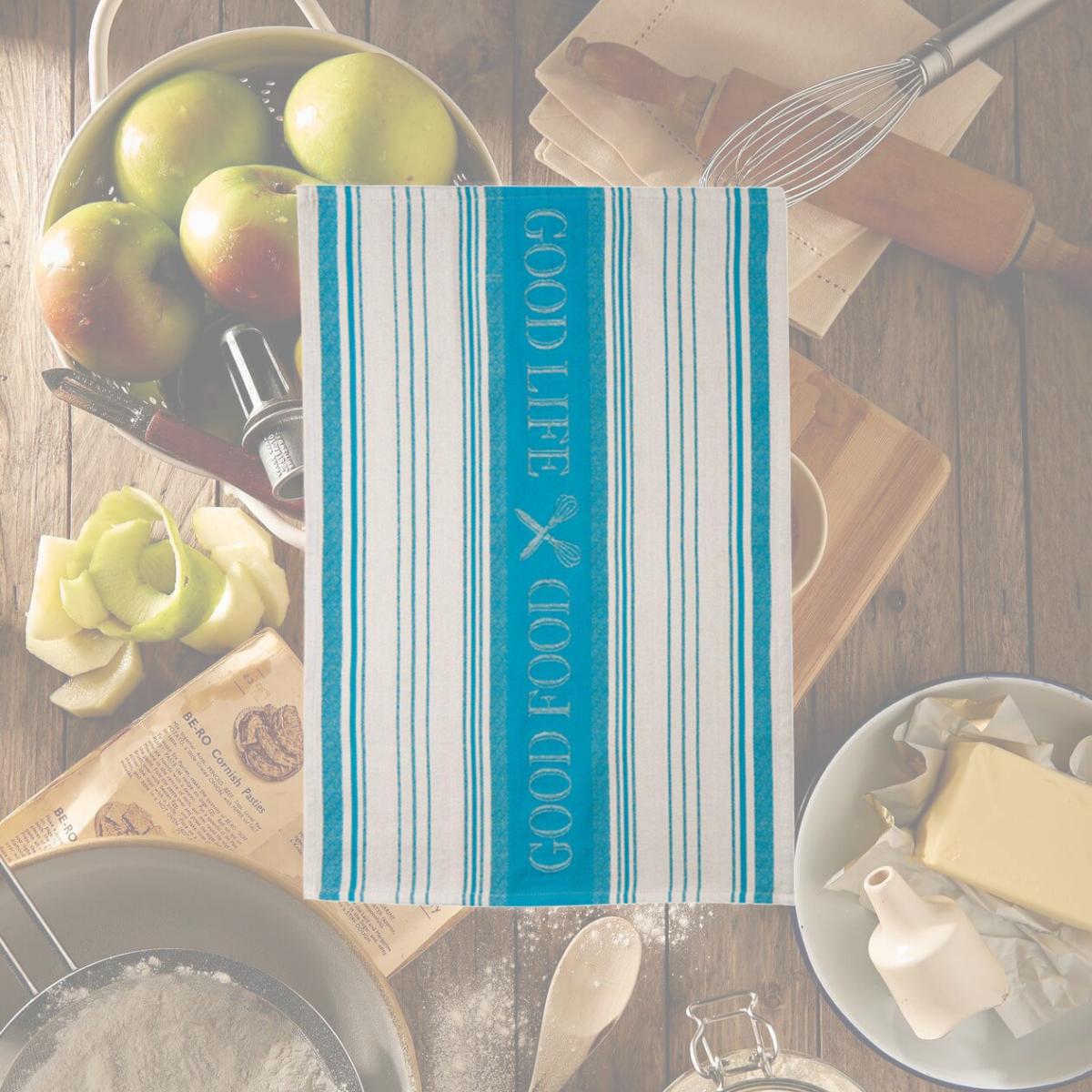 Picture of Kay Dee 6662431 18 x 28 in. Teal Cotton Tea Towel - Pack of 6