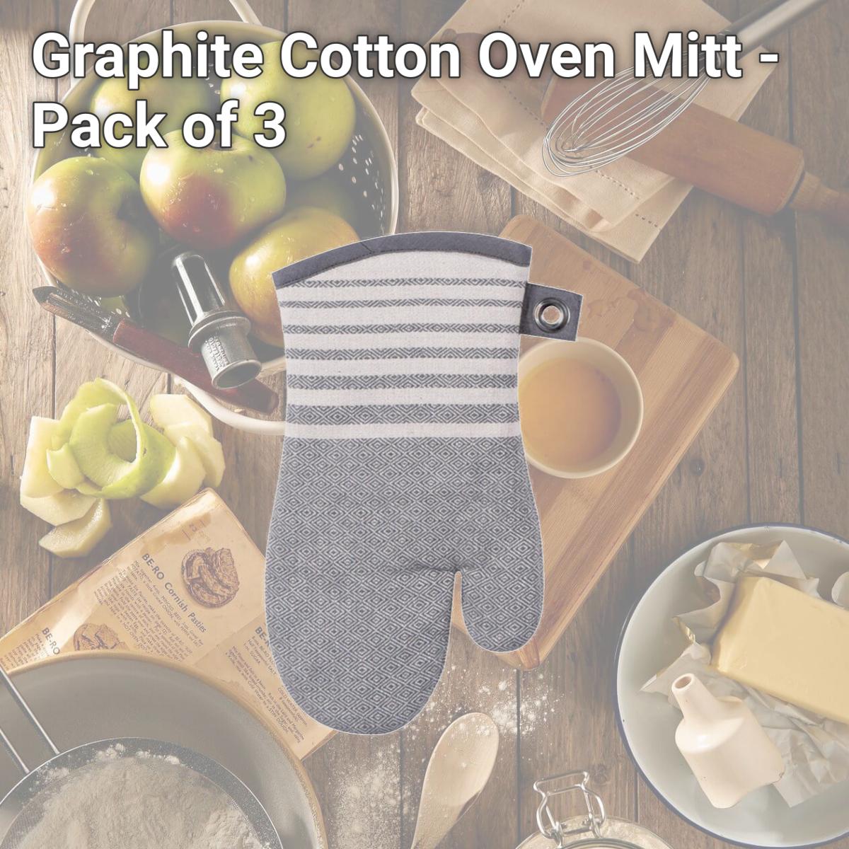 Picture of Kay Dee 6661797 Graphite Cotton Oven Mitt - Pack of 3