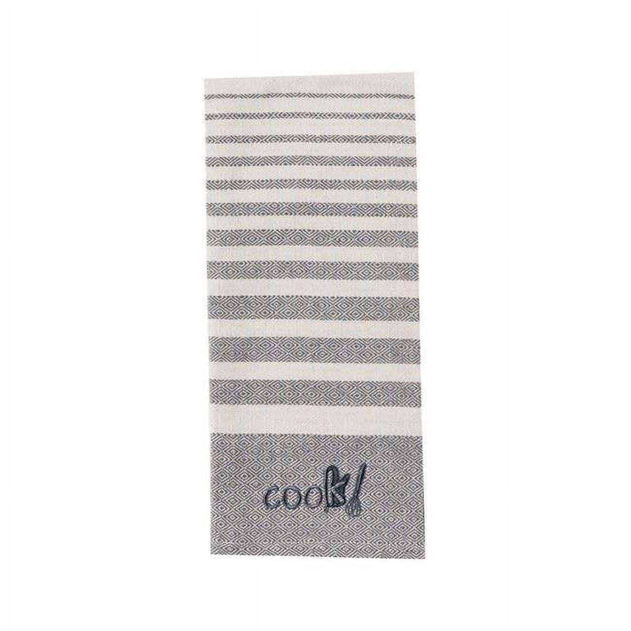 6662035 18 X 28 In. Graphite Cotton Tea Towel - Pack Of 6
