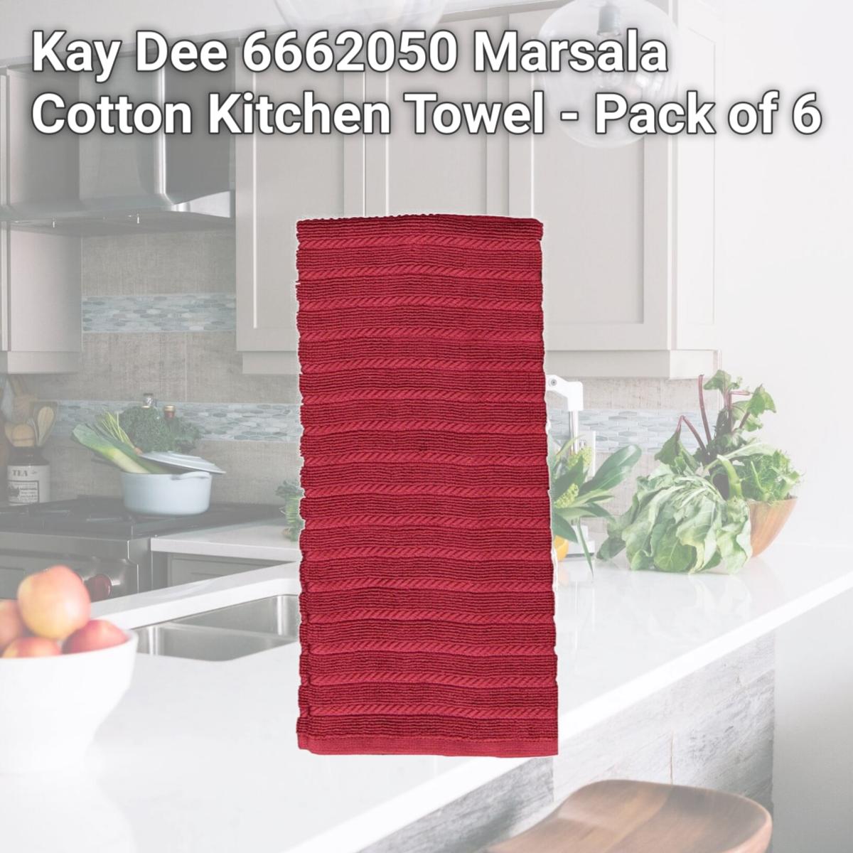 Picture of Kay Dee 6662050 Marsala Cotton Kitchen Towel - Pack of 6
