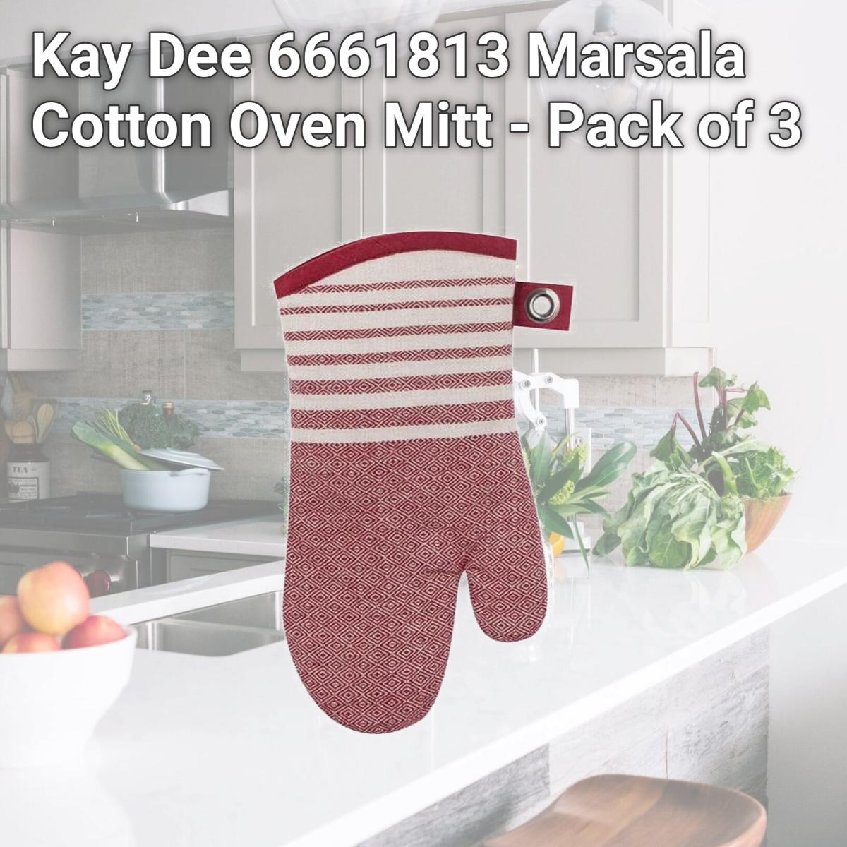 Picture of Kay Dee 6661813 Marsala Cotton Oven Mitt - Pack of 3