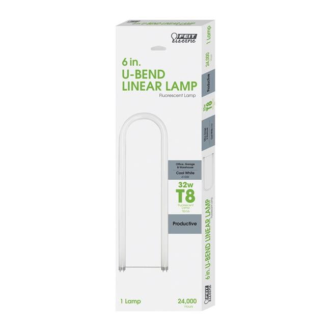 3926169 32 Watts T8 6 In. Dia. X 24 In. Cool White Fluorescent Bulb With U-bend 2850 Lumens - Case Of 6