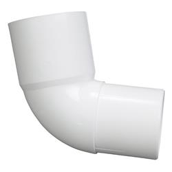5005388 Classic 2.5 In. White Vinyl Downspout Elbow