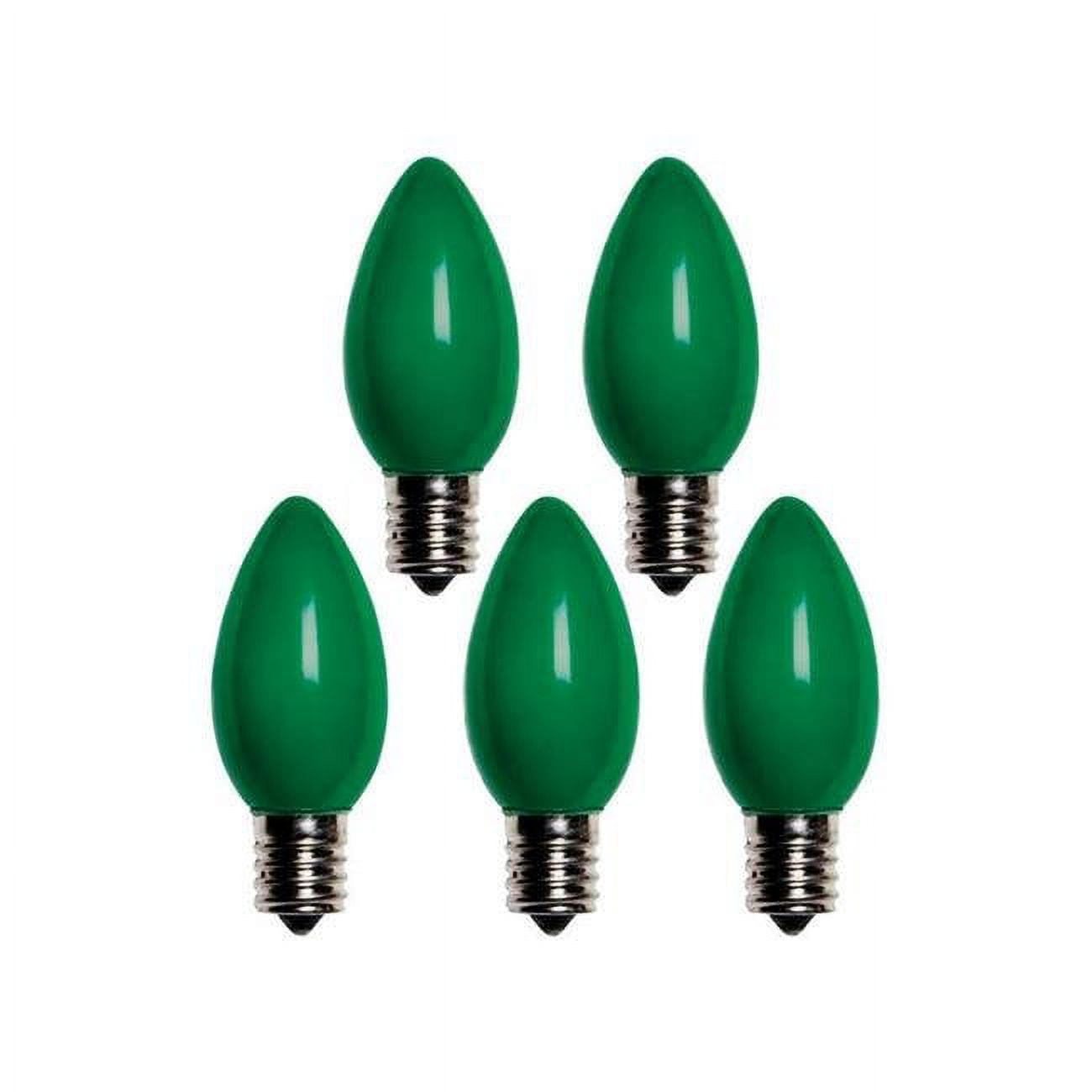 9760943 C9 Christmas Light Bulbs, Green, 1 In. - 25 Lights