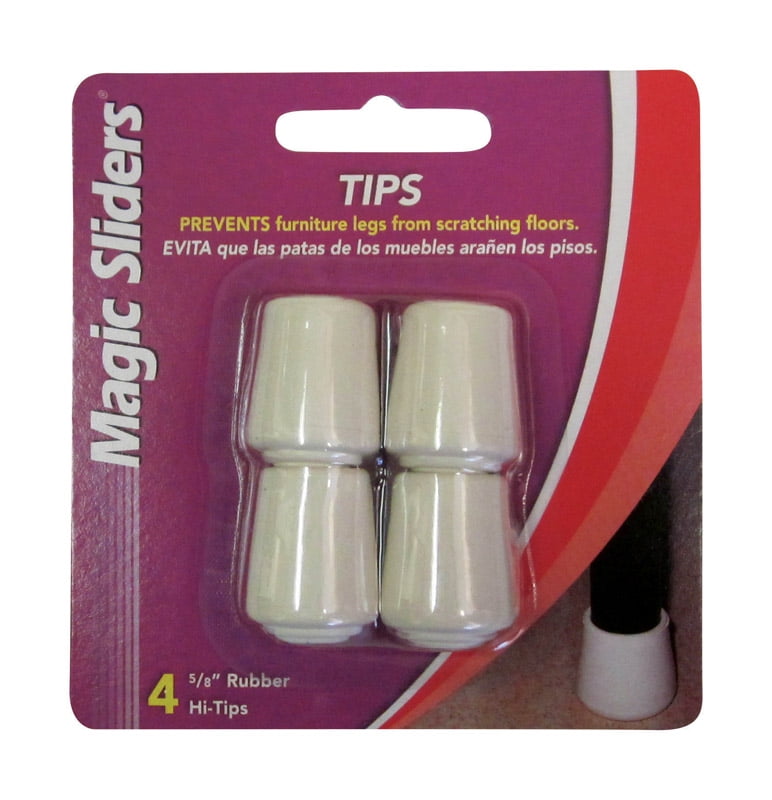 5005781 Rubber Round Leg Tip, Tan - 0.63 In. - Pack Of 4