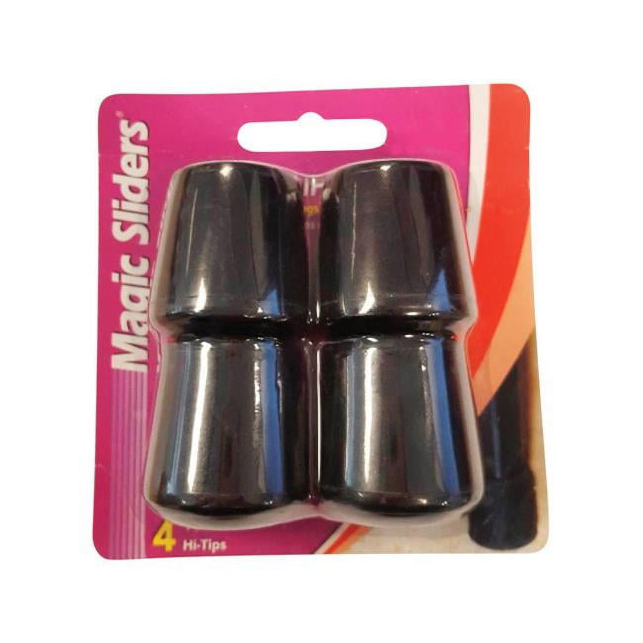 5955331 Rubber Round Leg Tip, Black - 1.13 In. - Pack Of 4