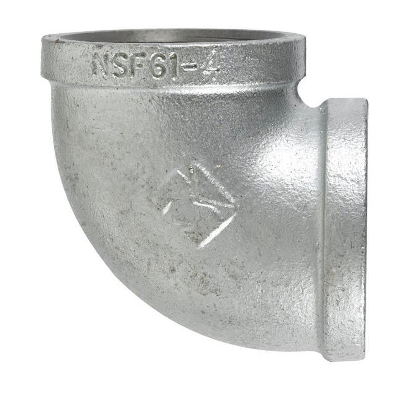 4290409 2.5 In. Fpt X 2.5 In. Dia. Fpt Galvanized Malleable Iron Elbow