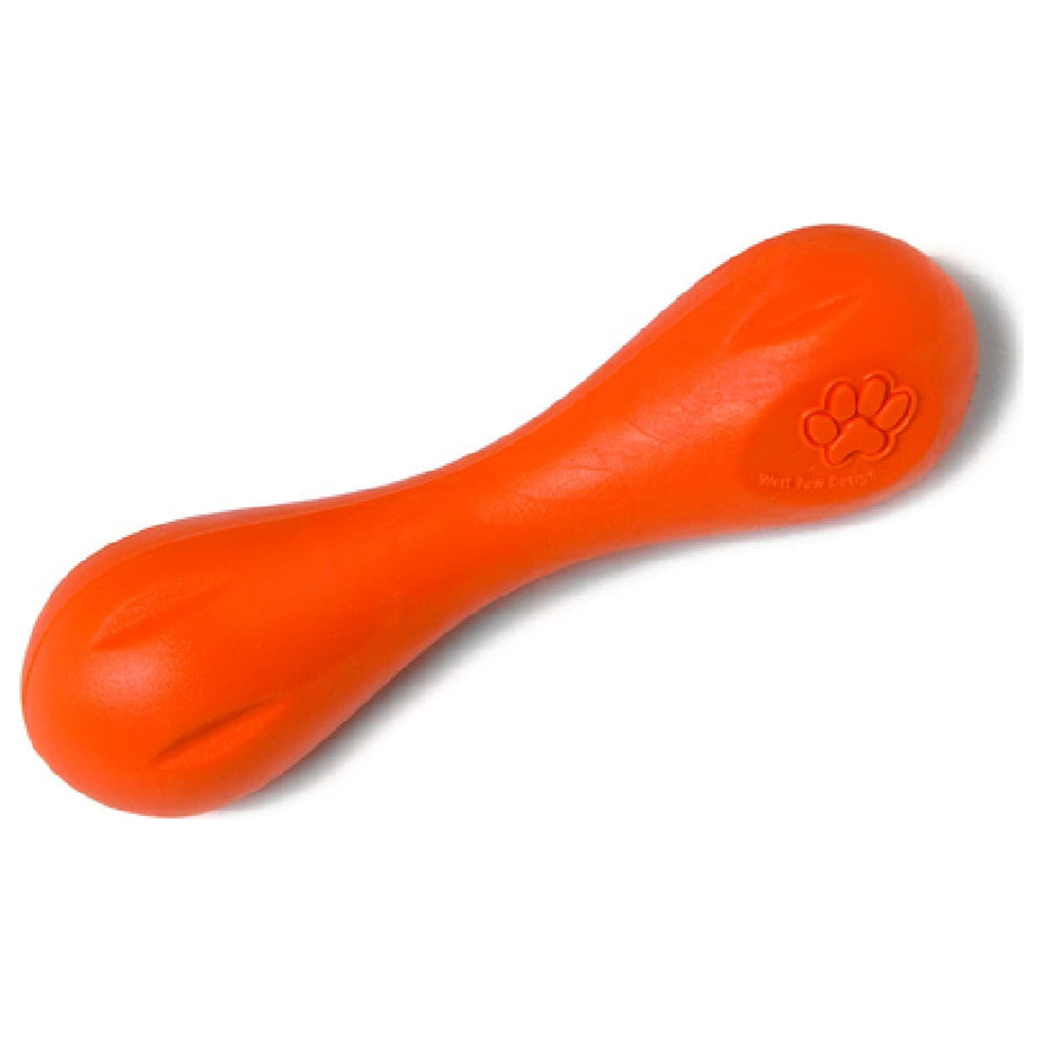 West Paw 8000369 Zogoflex Orange Hurley Bone Synthetic Rubber Chew Dog Toy, Small