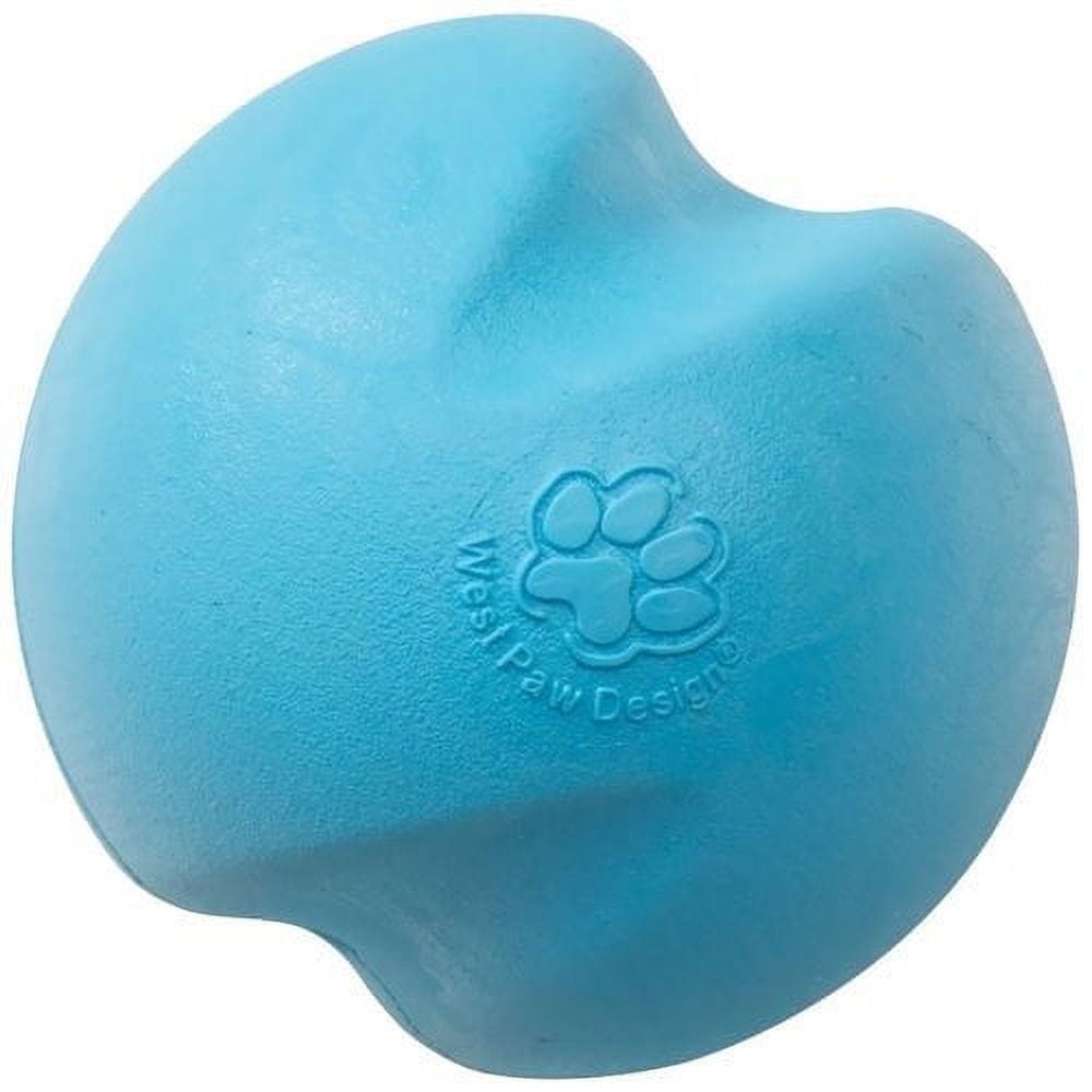 West Paw 8000379 Zogoflex Blue Jive Ball Synthetic Rubber Dog Toy, Small