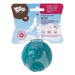 West Paw 8000399 Zogoflex Air Blue Boz Synthetic Rubber Ball Dog Toy, Small