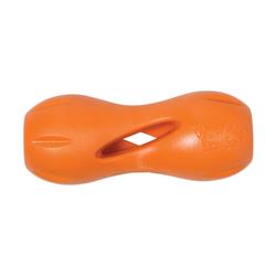 West Paw 8000387 Zogoflex Orange Qwizl Synthetic Rubber Dog Treat Toy & Dispenser, Large