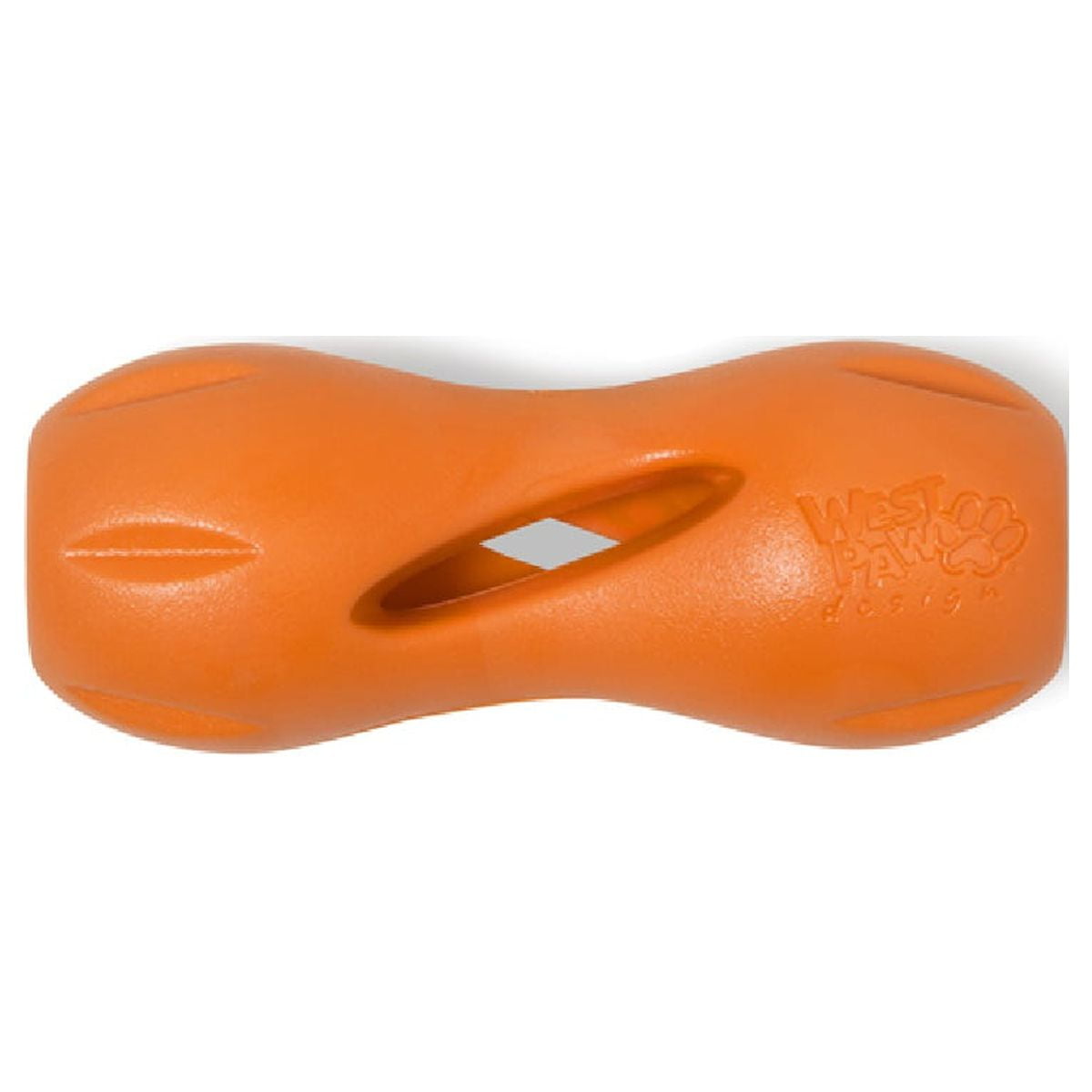 West Paw 8000384 Zogoflex Orange Qwizl Synthetic Rubber Dog Treat Toy & Dispenser, Small