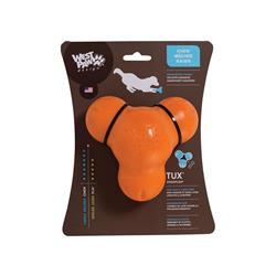 West Paw 8000438 Zogoflex Orange Tux Synthetic Rubber Dog Treat Toy & Dispenser, Small