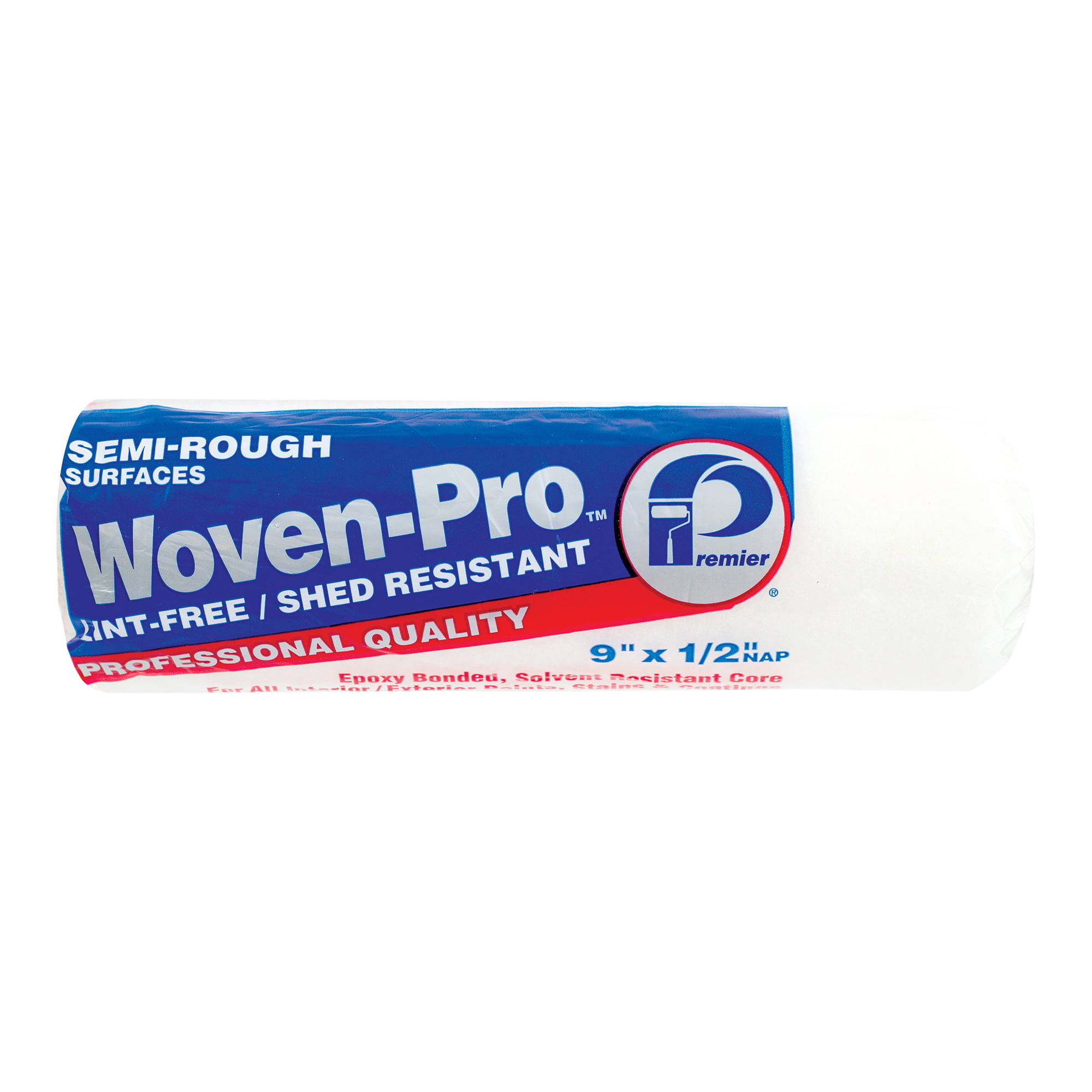 1898873 Woven-pro Polyester 0.5 X 9 In. Paint Roller Cover For Semi-rough, White - Case Of 36