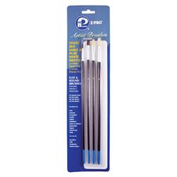 1803212 Z-pro 1, 2, 3, 4 In. Assorted Black China Bristle Artist Paint Brush Set - Pack Of 4