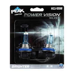 8020236 Power Vision Silver 13.2 V Halogen T3-1-4 Automotive Bulb - H11-55w - Pack Of 2
