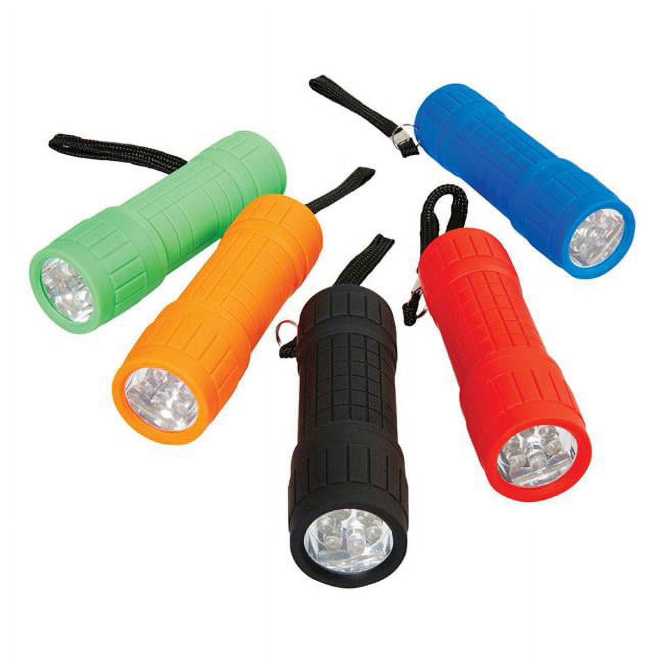 9379827 60 Lumens Assorted Color Led Flashlight With Aa Battery - Case Of 15