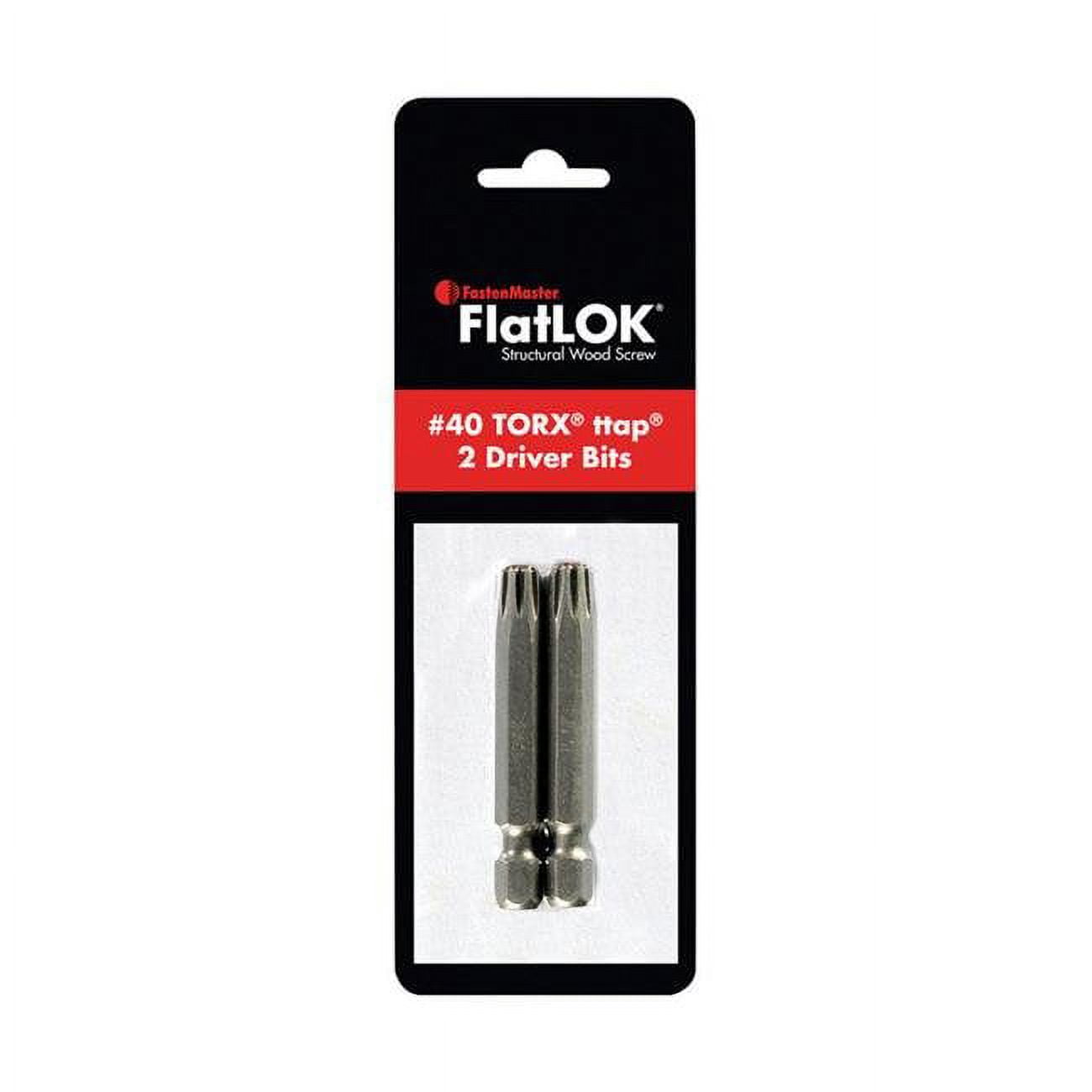 2803047 Flatlok Torx Ttap No. 40 X 2 In. Driver Bit - Steel 0.25 In. Hex, 2 Piece