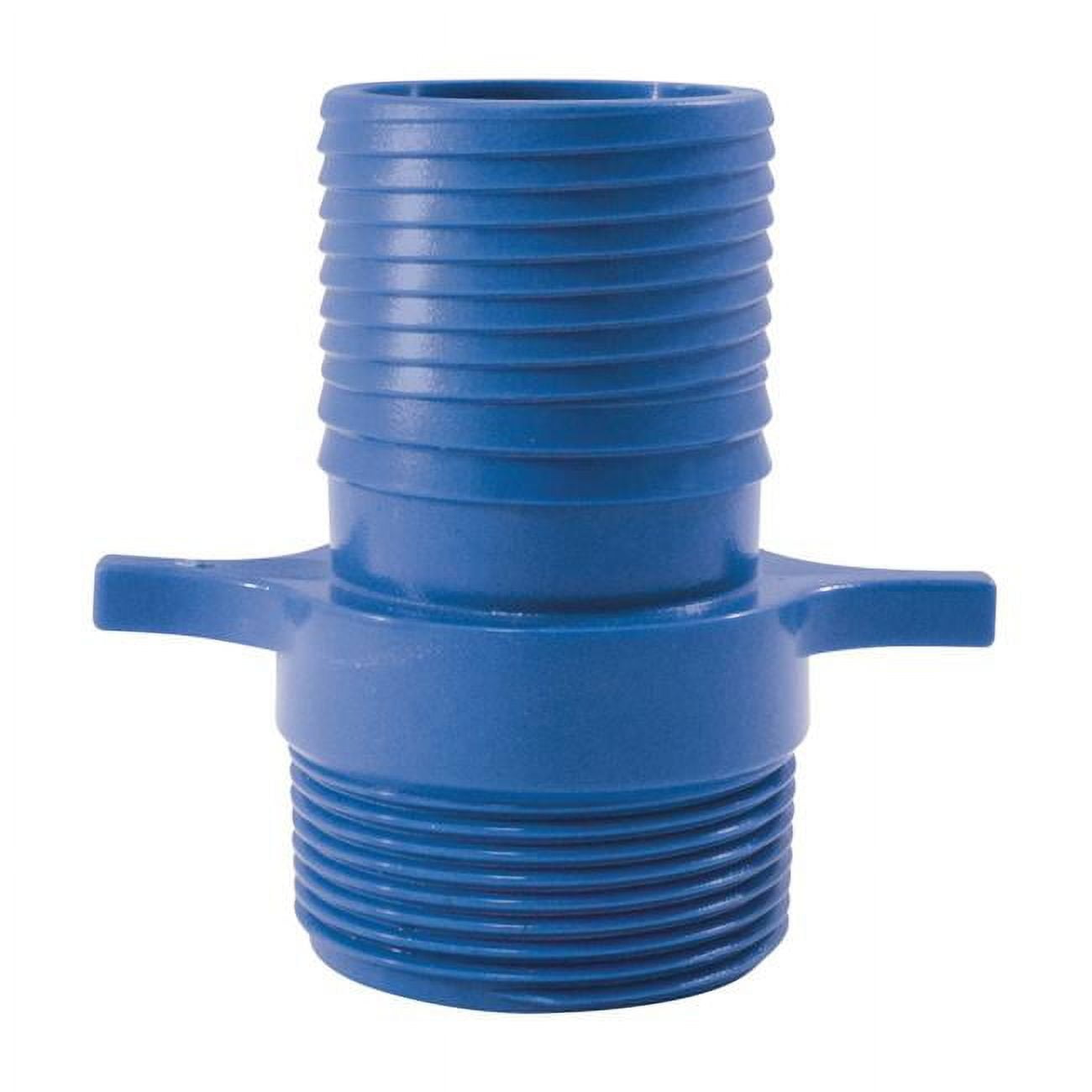 4814877 1.5 In. Insert X 1.5 In. Dia. Mpt Polypropylene Male Adapter, Blue