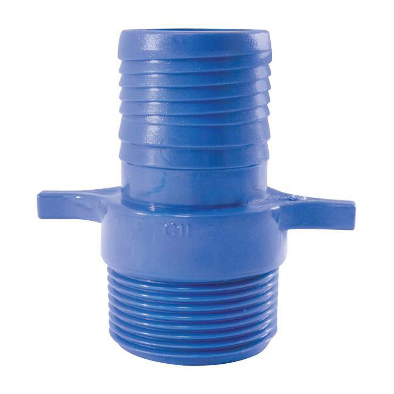 4814752 1.25 In. Insert X 1.25 In. Dia. Mpt Polypropylene Male Adapter, Blue