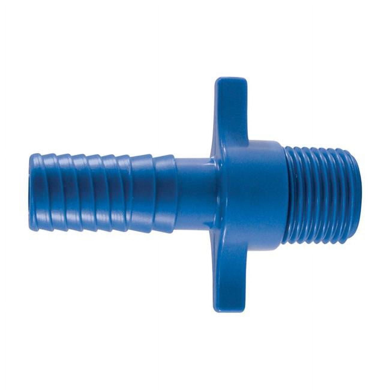 4814794 0.5 In. Insert X 0.5 In. Dia. Mpt Polypropylene Male Adapter, Blue - Pack Of 5