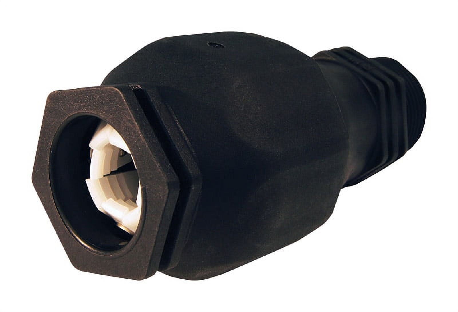 4814042 0.5 In. Compression X 1 In. Dia. Mnpt Polymer Adapter Coupling, Black