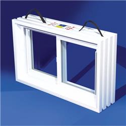 5958483 Pnp Slider White Glass & Vinyl Window, 16 X 31.88 In.