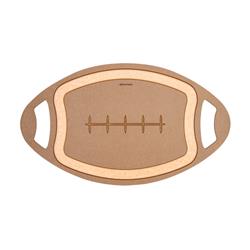 6502108 Football 12 X 20 In. Natural Nutmeg Wood Cutting Board - Case Of 4