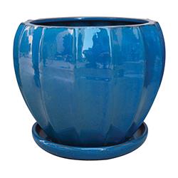 7795024 6 In. Dia. Blue Ceramic Planter - Case Of 4