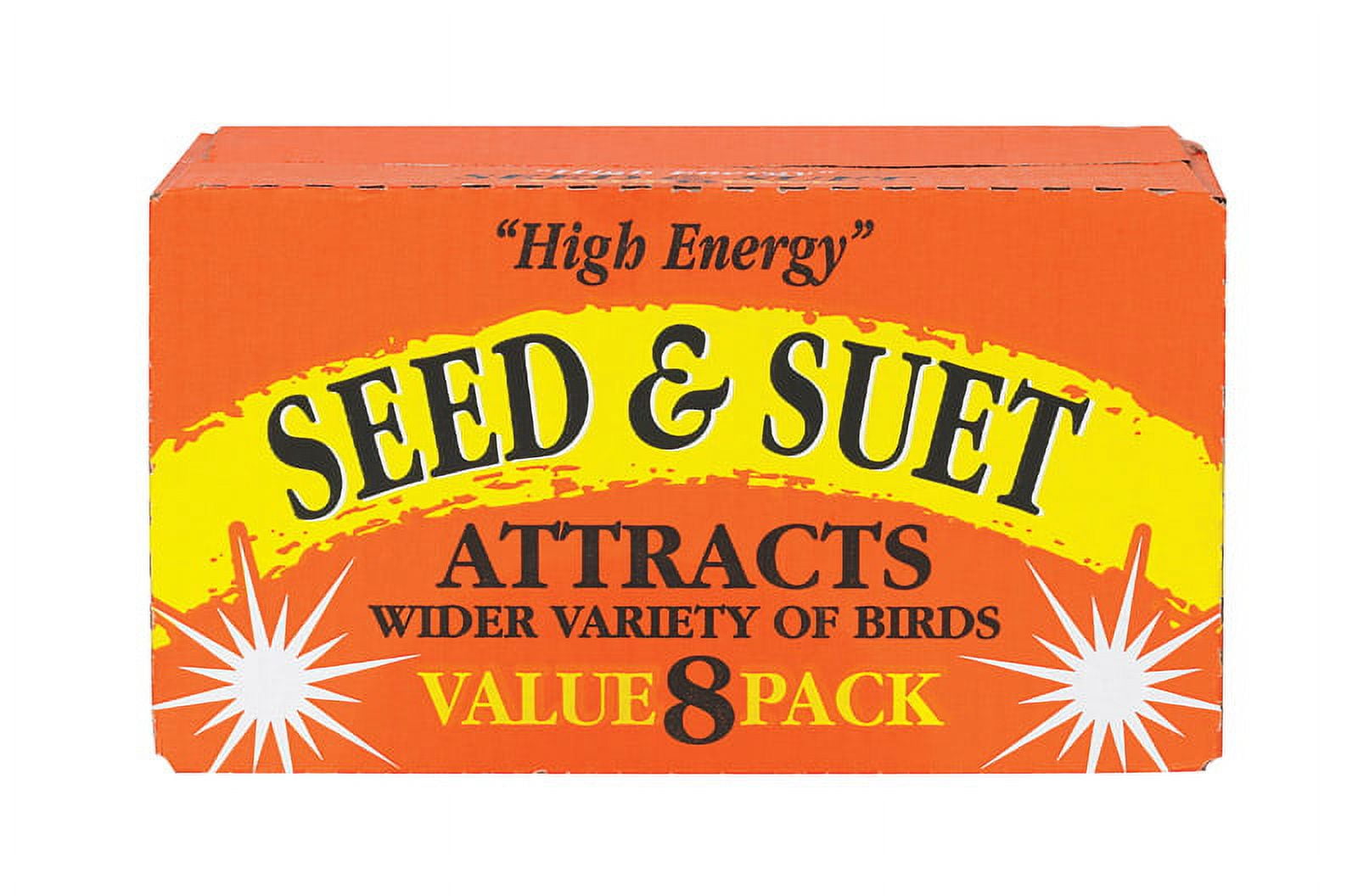 C & S Products 8217788 High Energy Seed & Suet Beef Suet - Pack Of 8