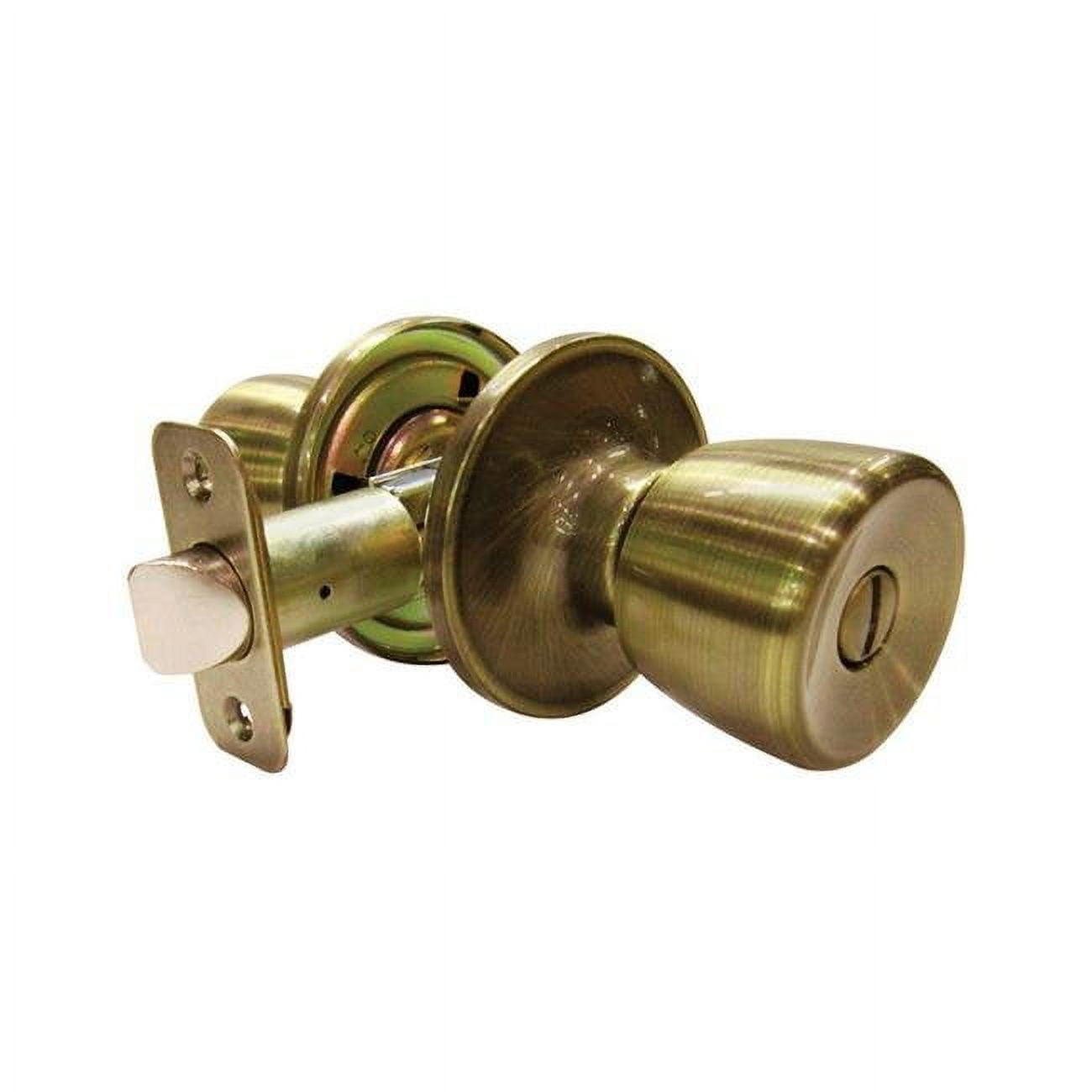 5002069 Tulip Antique Brass Metal Privacy Knob - 3 Grade Right Handed