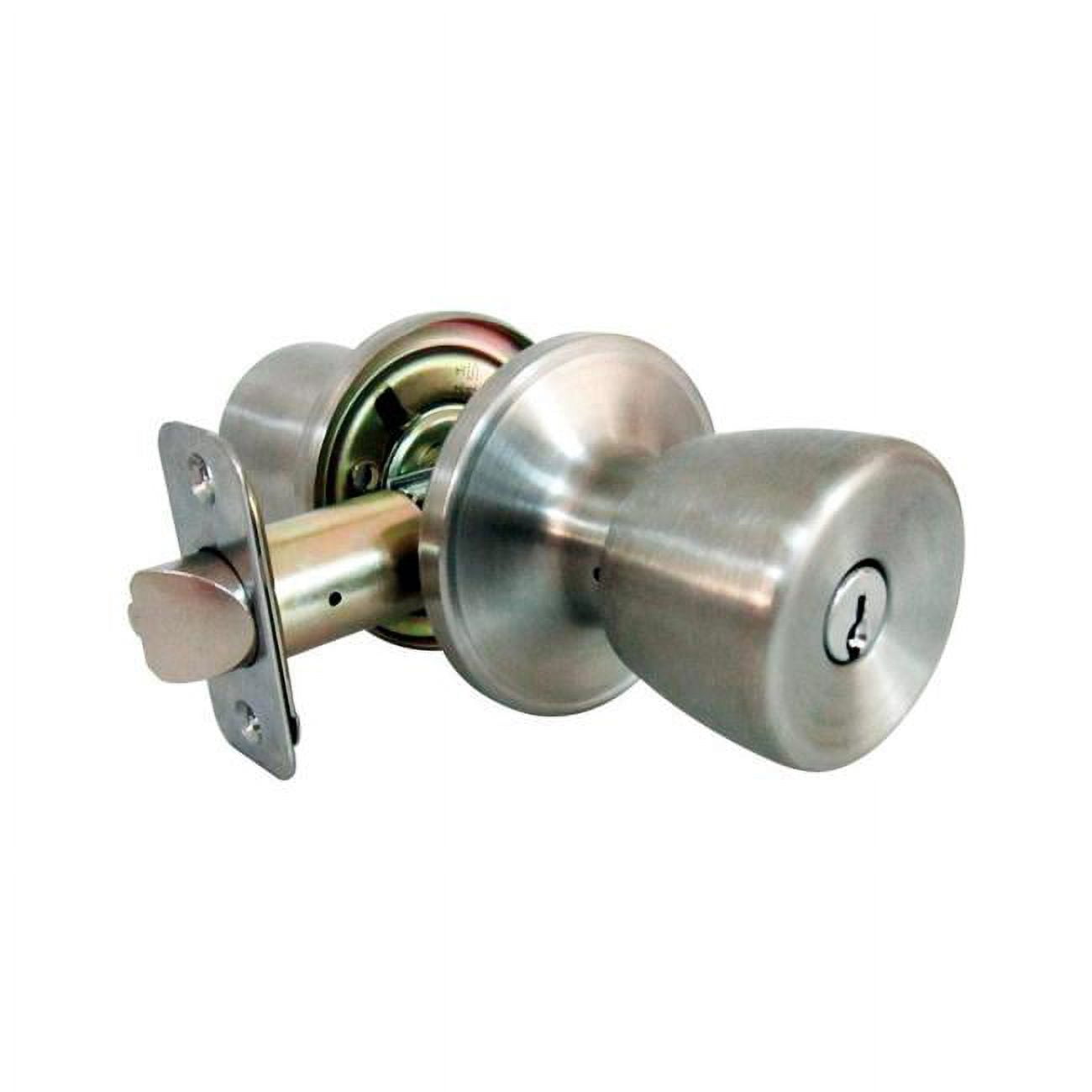 5002055 Tulip Satin Stainless Steel Metal Entry Knob - S 3 Grade Right Handed