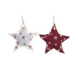 9708942 Led Material Star Christmas Decoration, Assorted Color - Polyester - Case Of 6