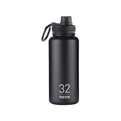 Takeya 6502322 Black Stainless Steel Double Walled Water Bottle With Bpa Free, 32 Oz