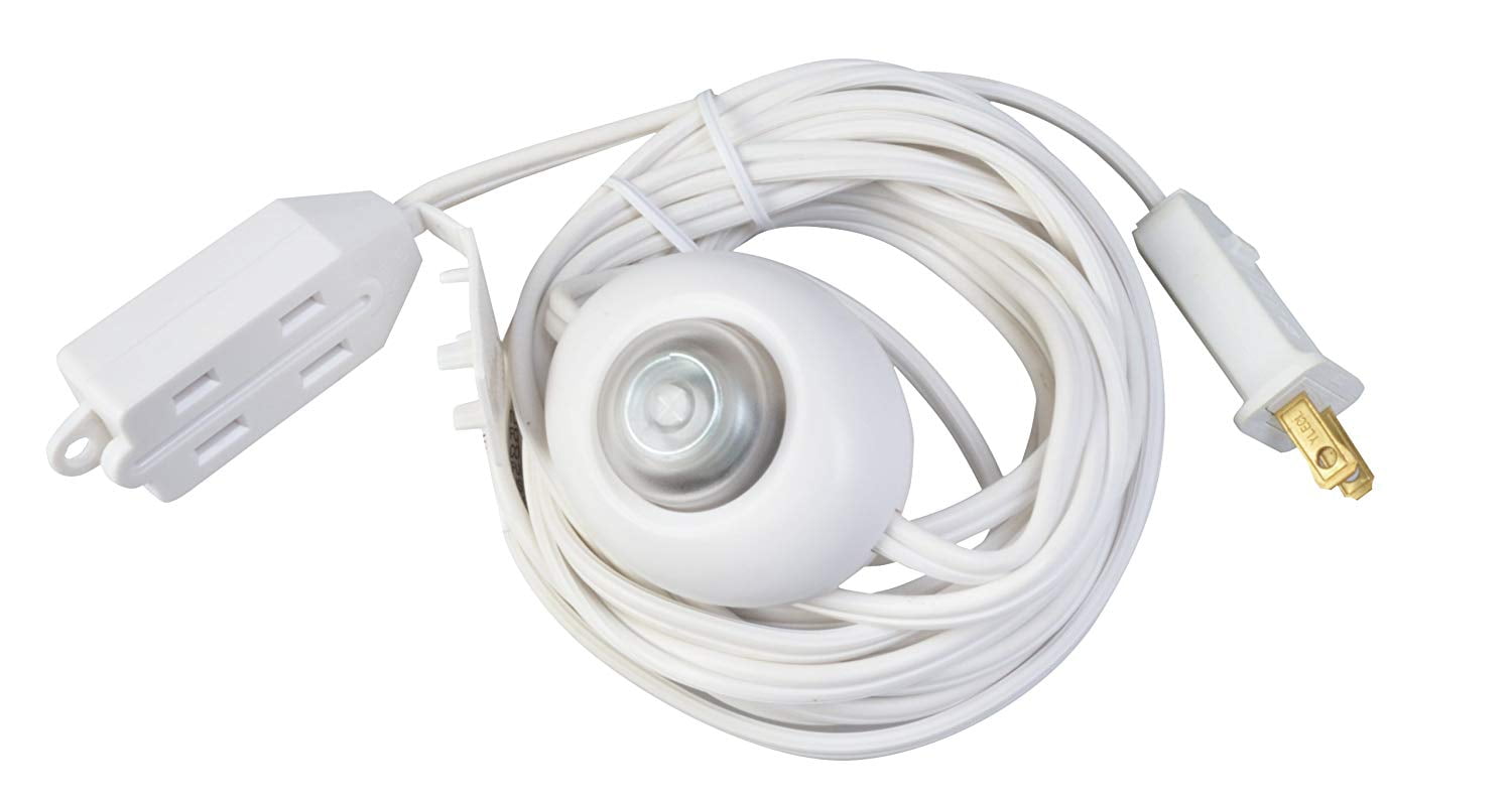 3834934 Indoor 15 Ft. White Extension Cord With Switch, 8 In.