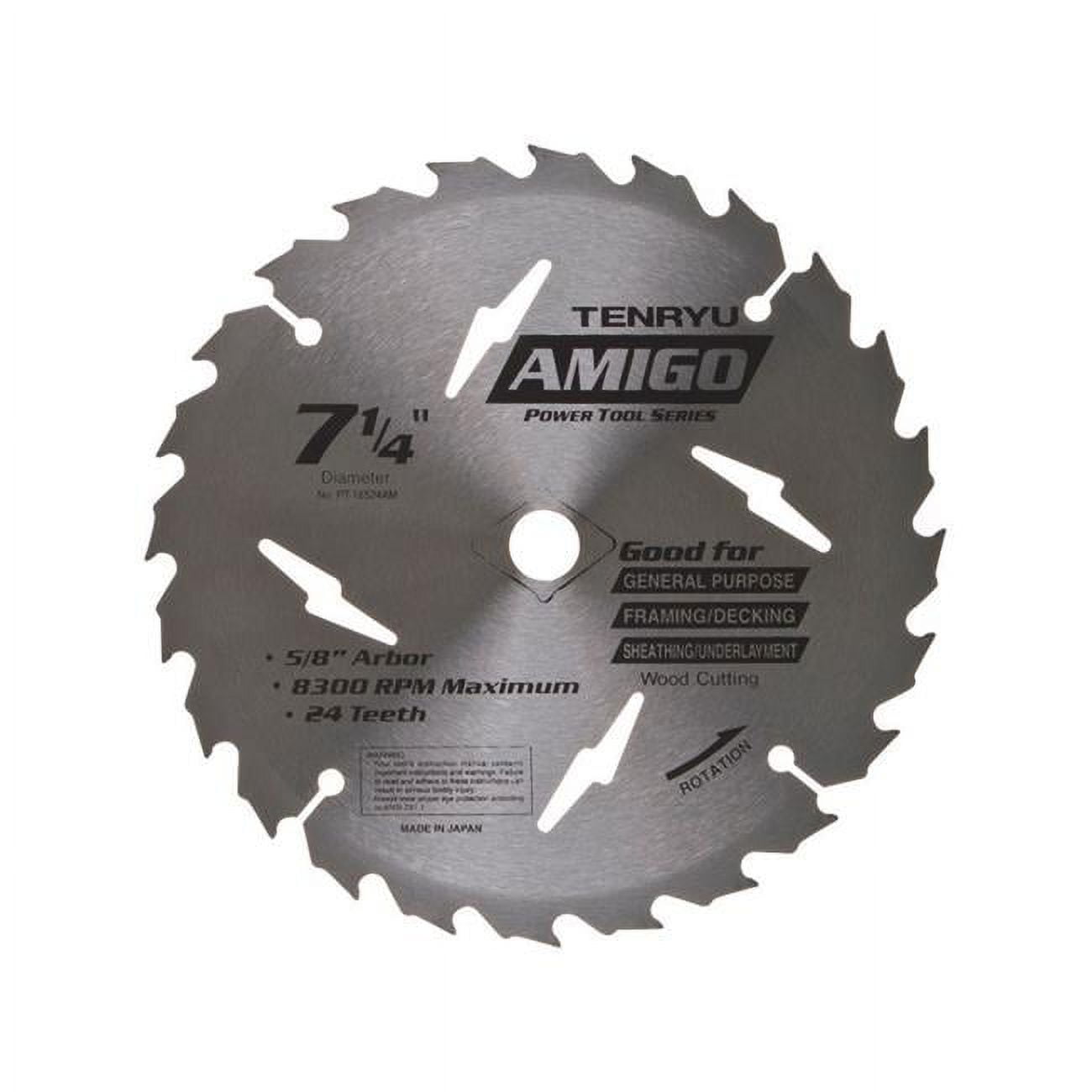 2695484 Amigo 7.25 In. Dia. X 0.63 In. Steel Power Tool Saw Blade - 24 Teeth