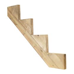 6715627 1 X 11 In. Unfinished Laminated Wood 4 Step Stringer, Brown