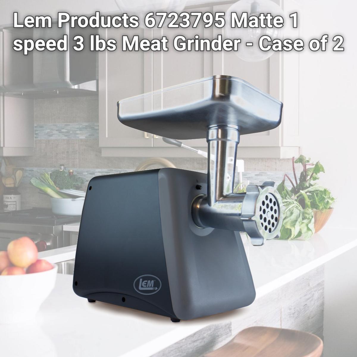 Picture of Lem Products 6723795 Matte 1 speed 3 lbs Meat Grinder 