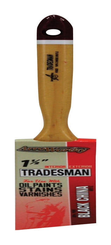 1806850 Tradesman 1.5 In. Angle Black China Bristle Stain Brush