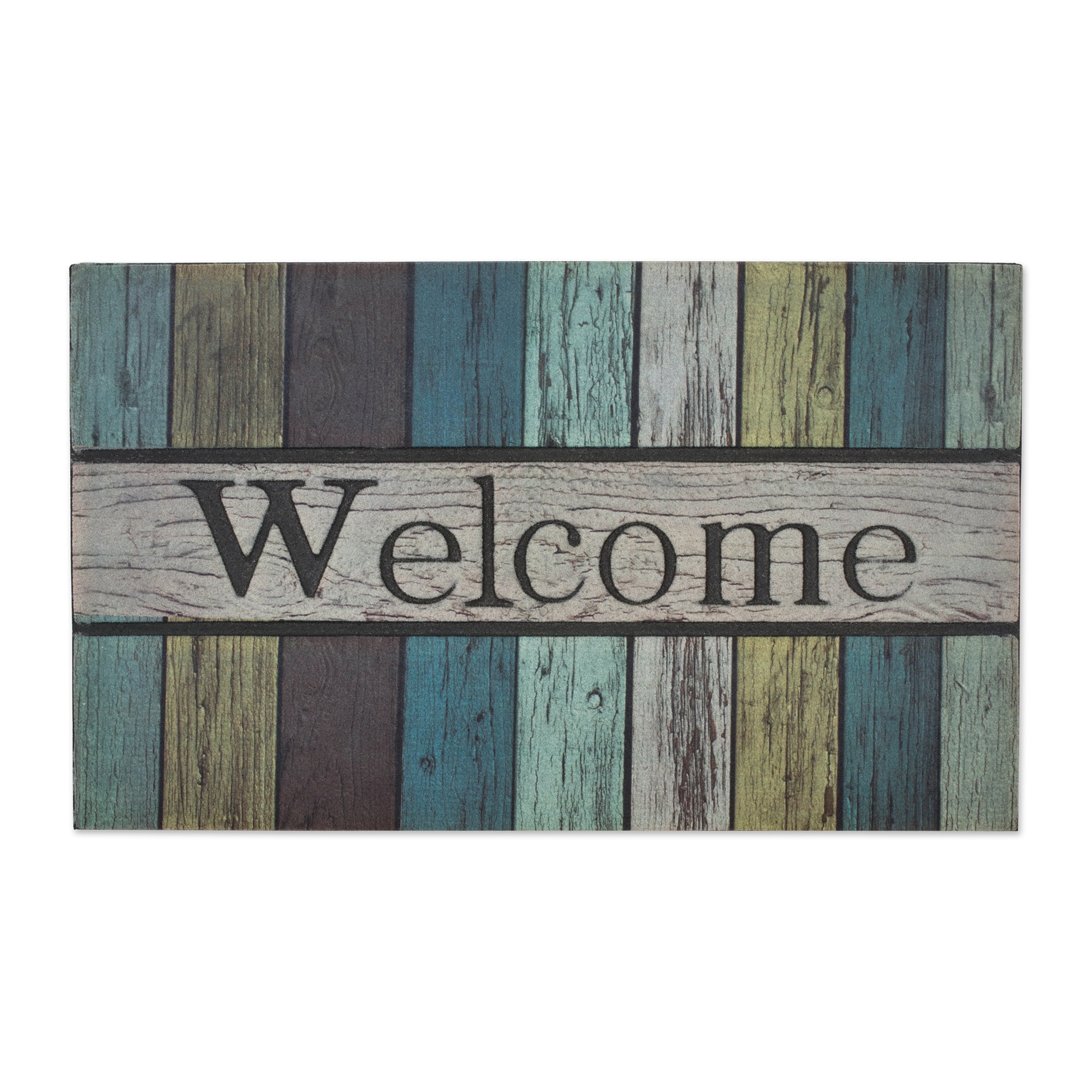 J & M Home Fashions 6722359 Welcome 18 In. X 30 In. Multi Color Door Mat