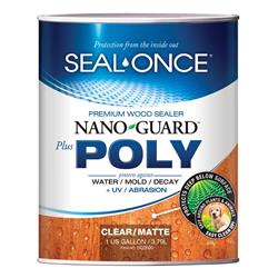 1829530 Nano Guard Plus Poly Matte Clear Water-based Premium Wood Sealer, 1 Gal - Case Of 4