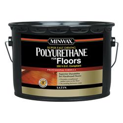 1815885 Satin Clear Polyurethane Floor Finish, 2.5 Gal